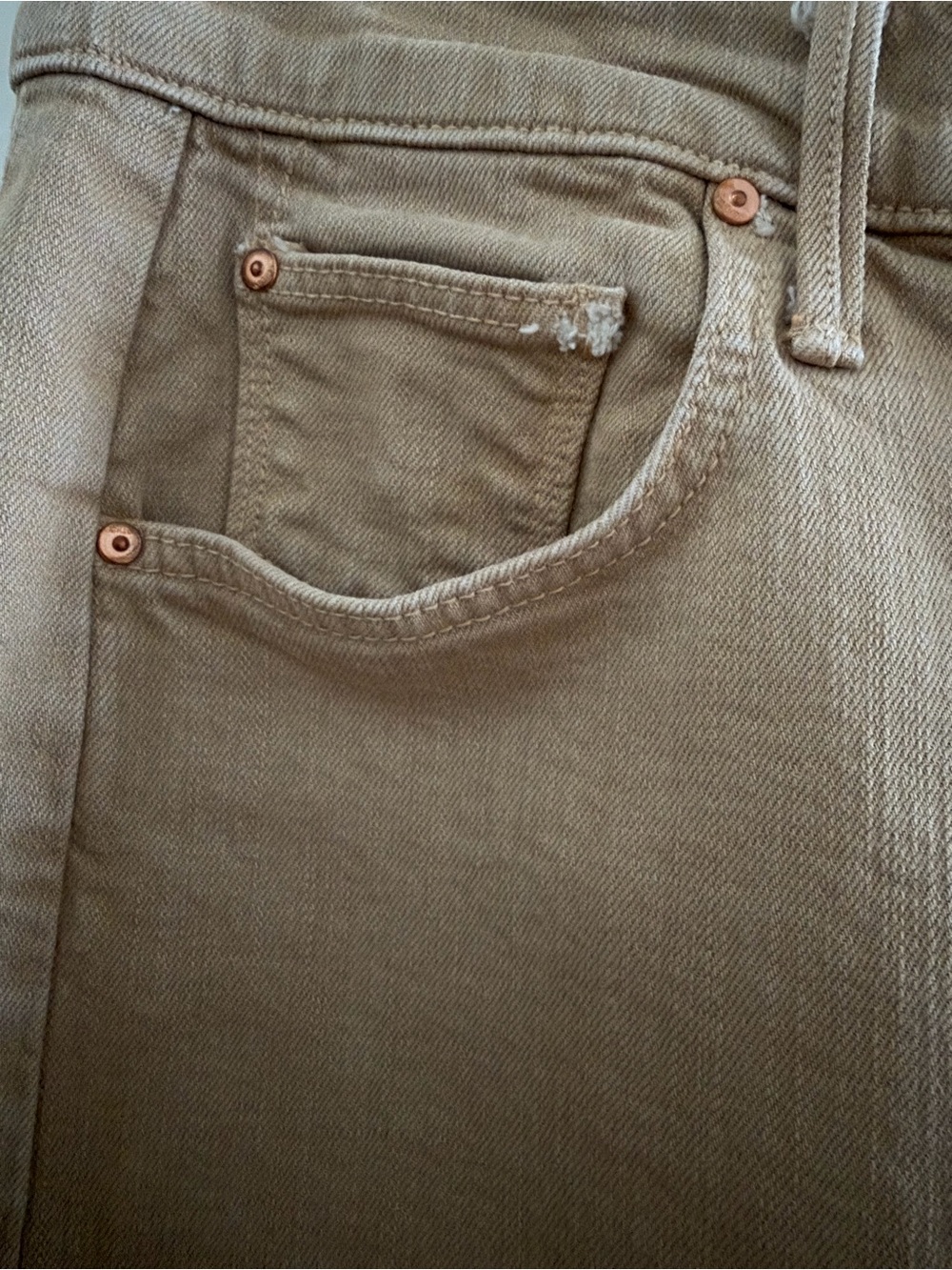 MOTHER Cropped Ankle Jeans in Light Brown - Picture 5 of 9